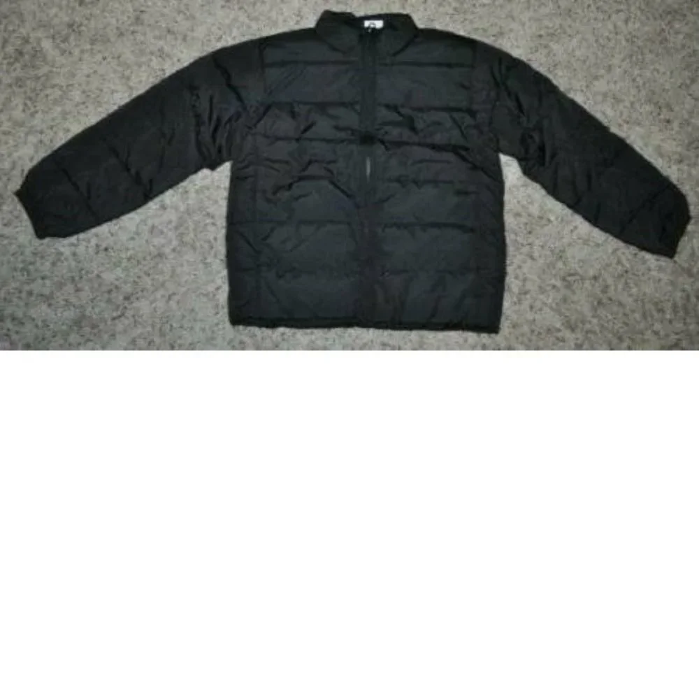 Girls Puffer Jacket 5/6 Black Water Resistant Zip Winter The Childrens Place